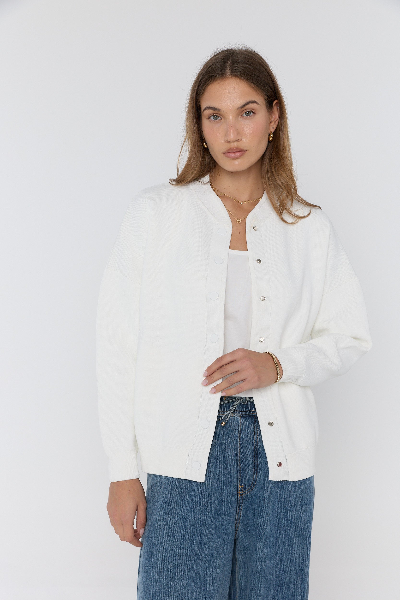ALFONSO Knit Jacket Ivory