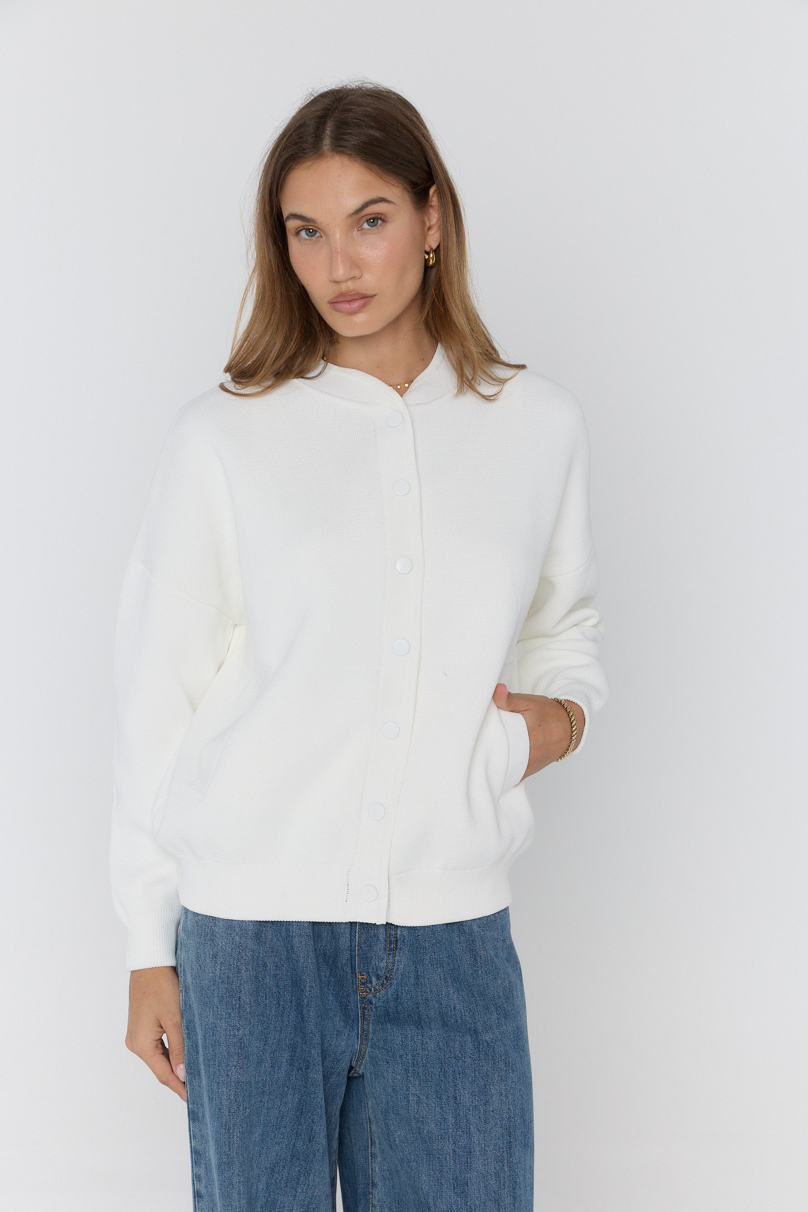 ALFONSO Knit Jacket Ivory