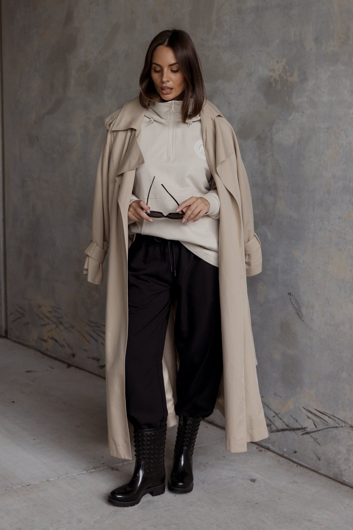 PASCAL Soft Maxi Trench Beige