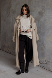 PASCAL Soft Maxi Trench Beige