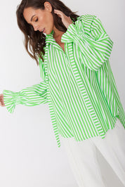 DANILL Blouse Lime Stripe