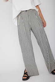 THEO Pants Black Stripe