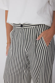 THEO Pants Black Stripe