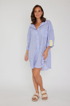 IZZY Dress Chequer Lilac