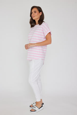SANFORD Pink & White Stripe