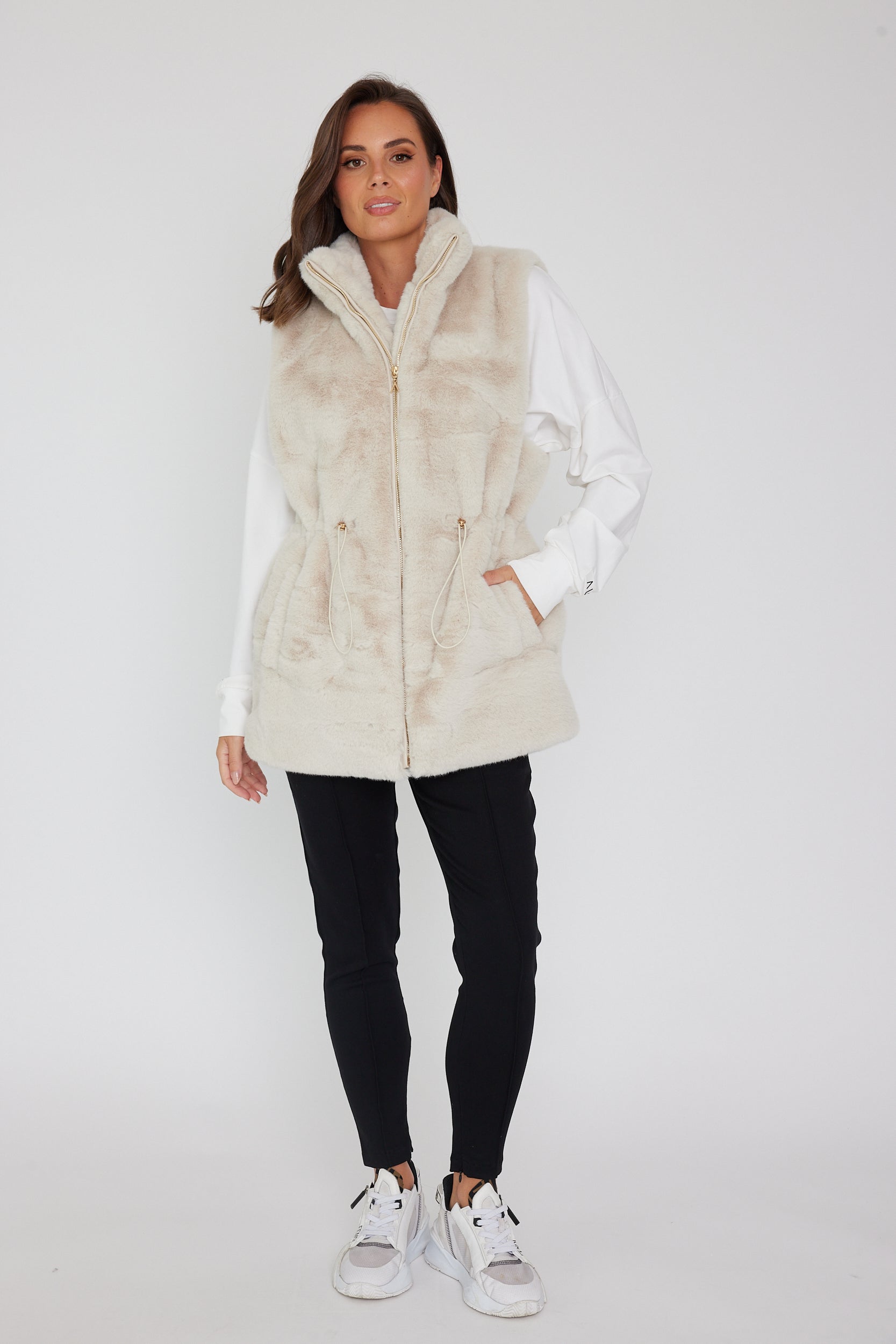 DUKE Faux Vest Sand
