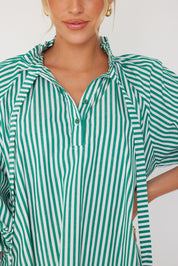 DANILL Blouse Green Stripe