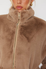 RAFFERTY Faux Jacket Hazelnut