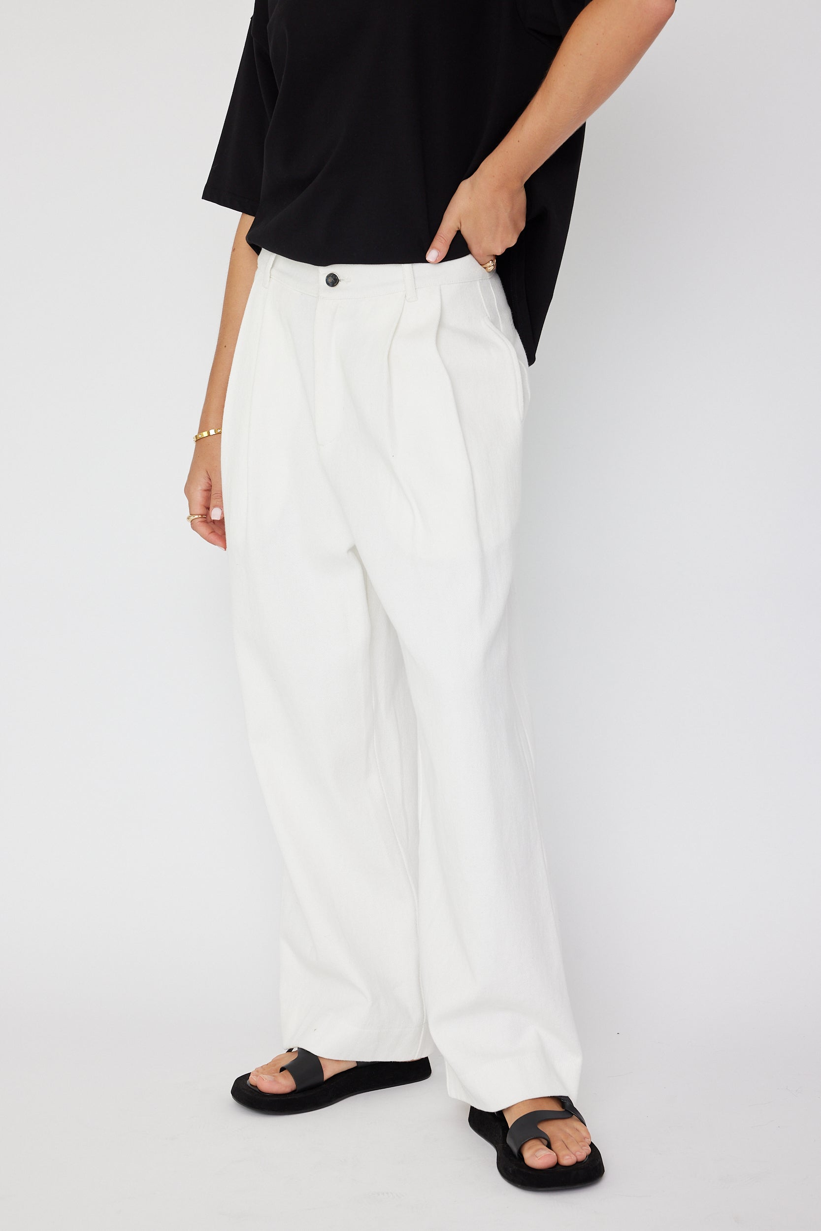 HARBOUR Pants Off White Petite A L E X A N D R A