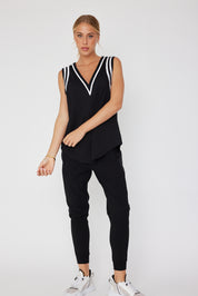 JOBAK Singlet Black & White