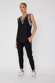 JOBAK Singlet Black & White