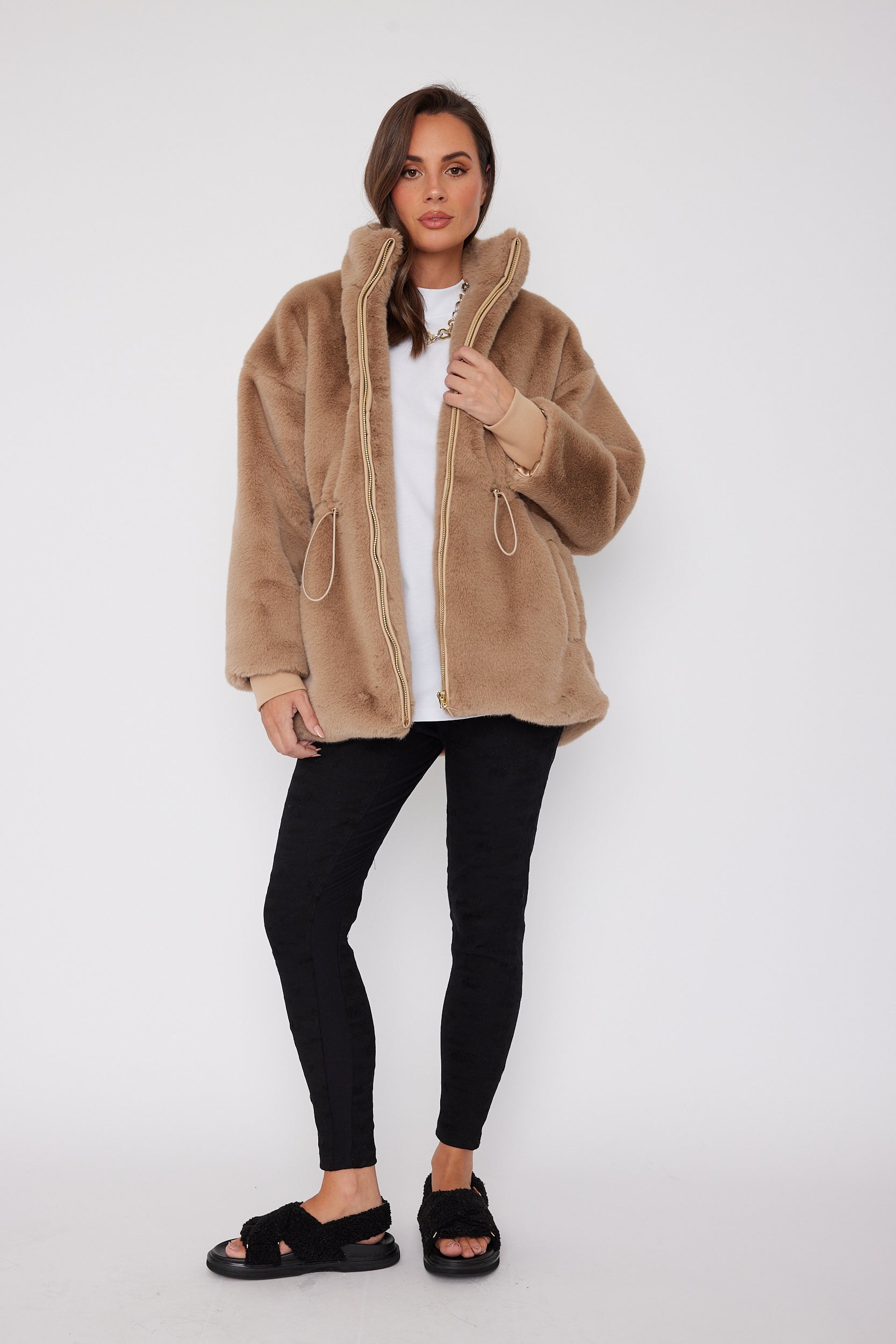 RAFFERTY Faux Jacket Hazelnut