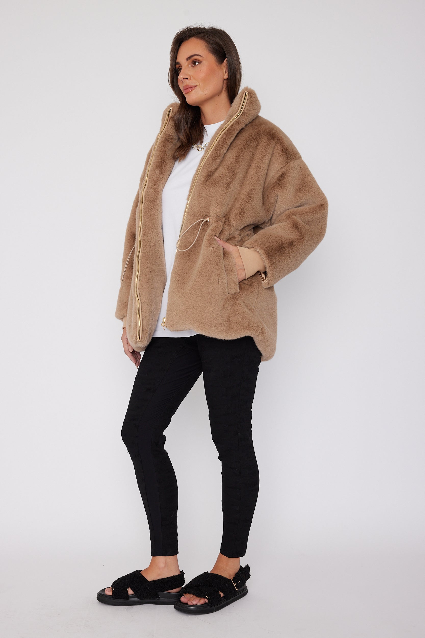 RAFFERTY Faux Jacket Hazelnut