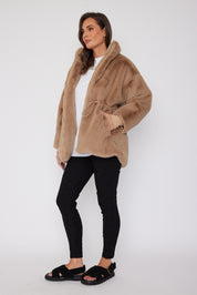 RAFFERTY Faux Jacket Hazelnut