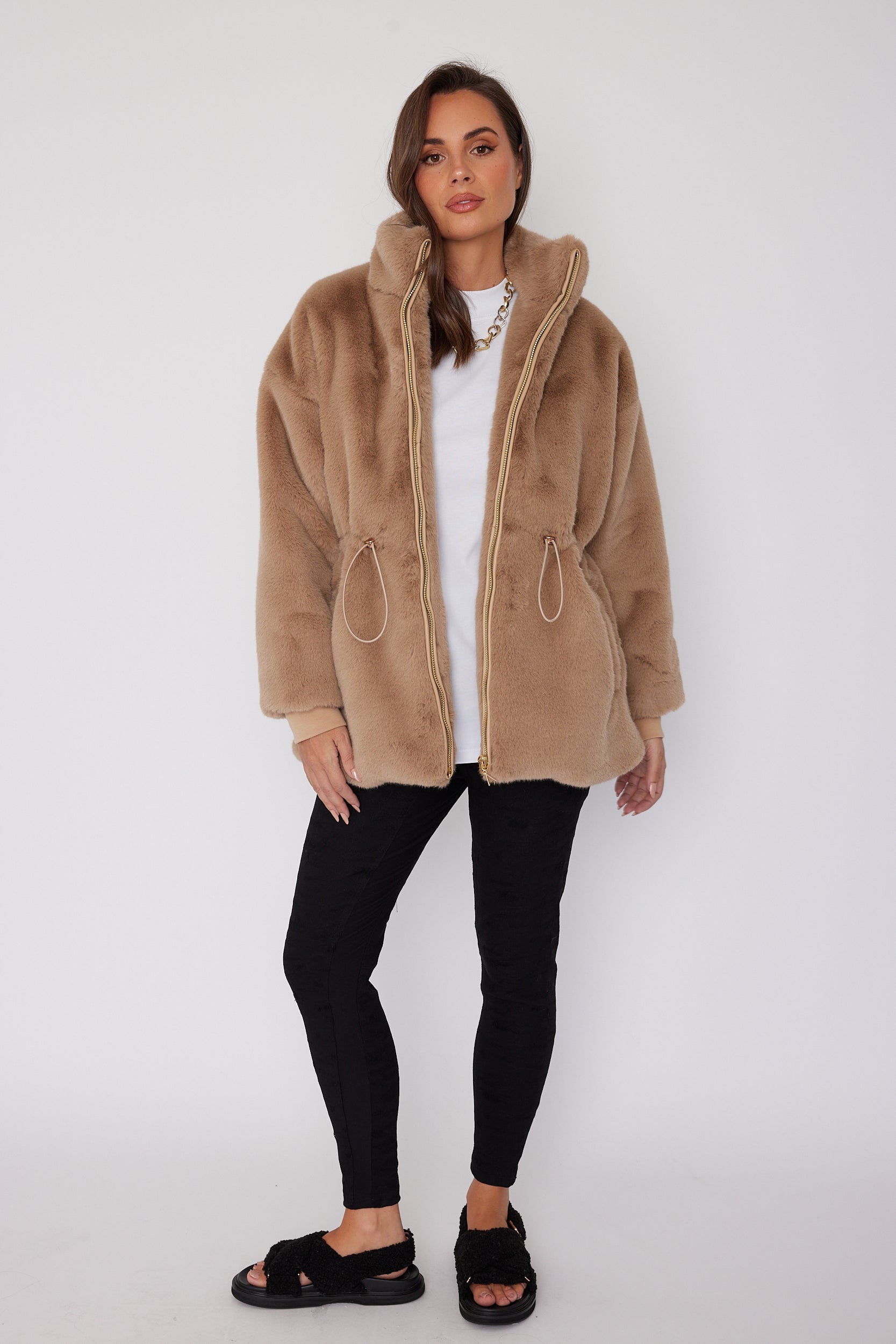 RAFFERTY Faux Jacket Hazelnut
