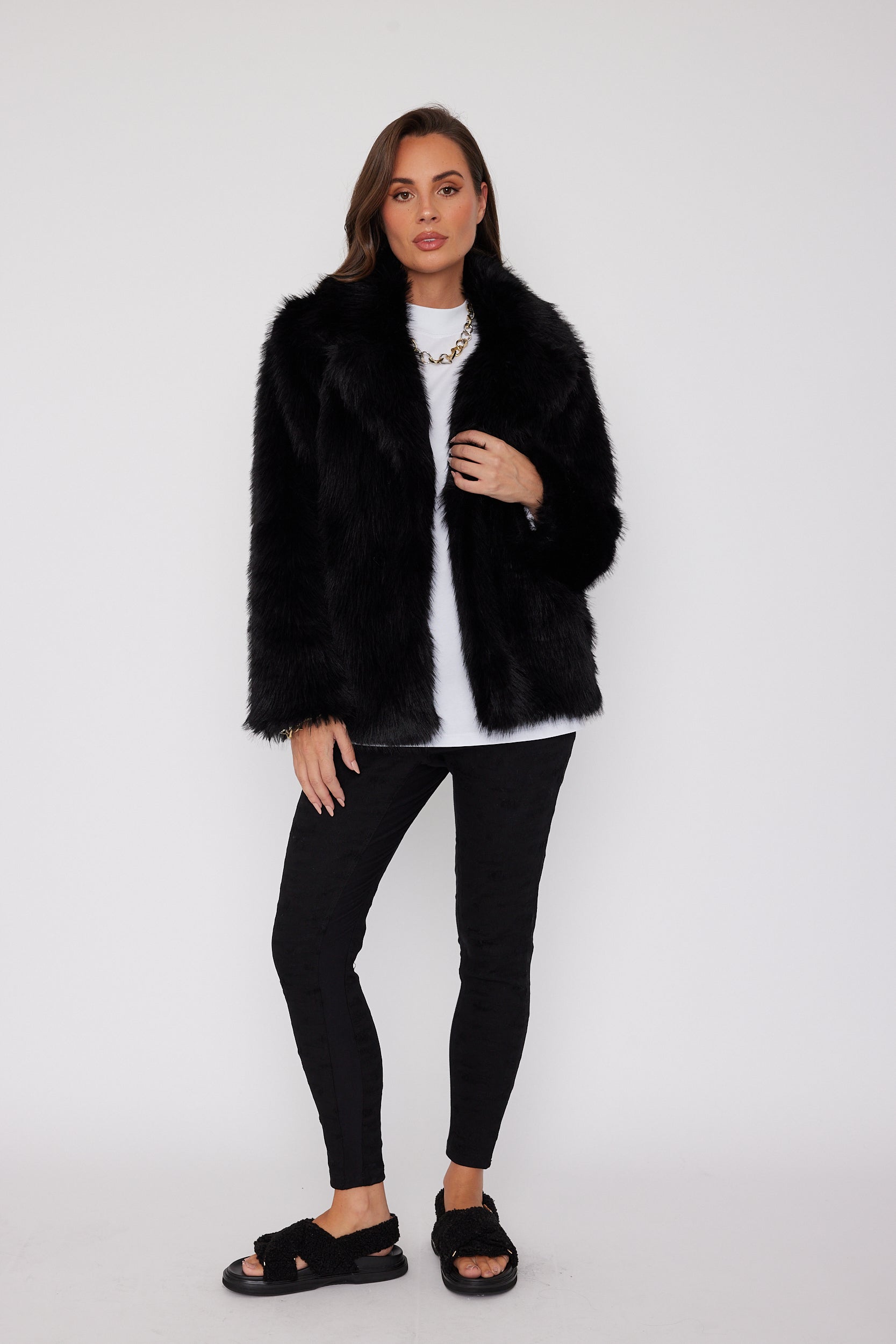 JUJU Faux Jacket Black