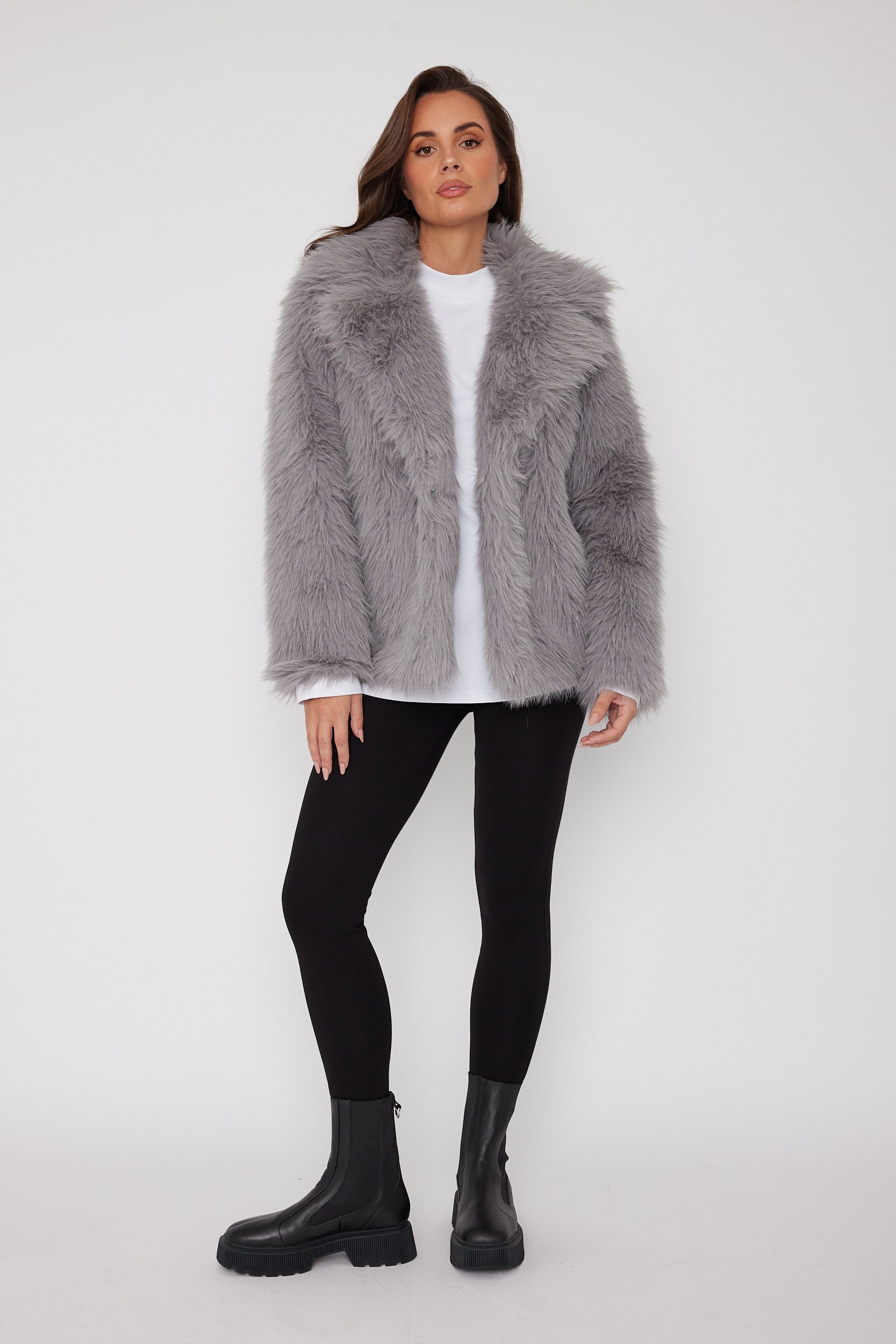 JUJU Faux Jacket Grey