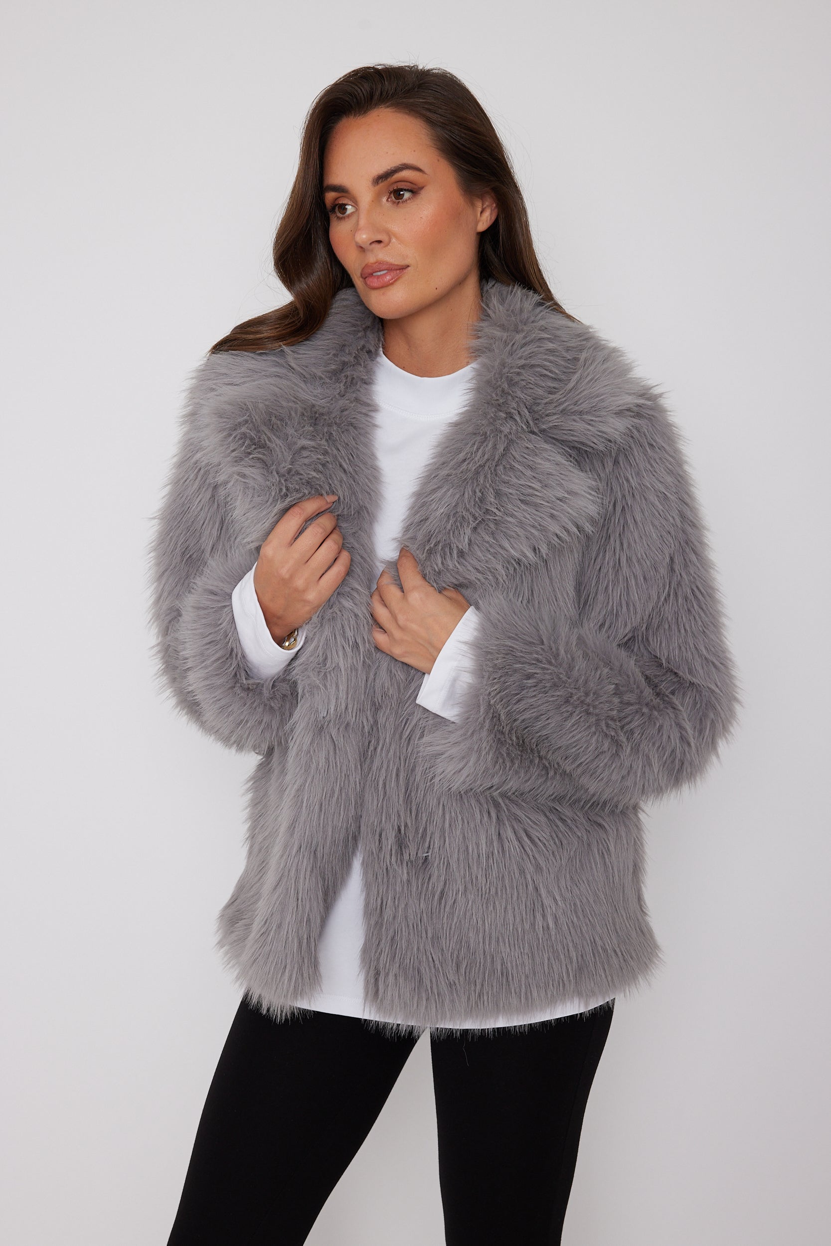 JUJU Faux Jacket Grey – A L E X A N D R A