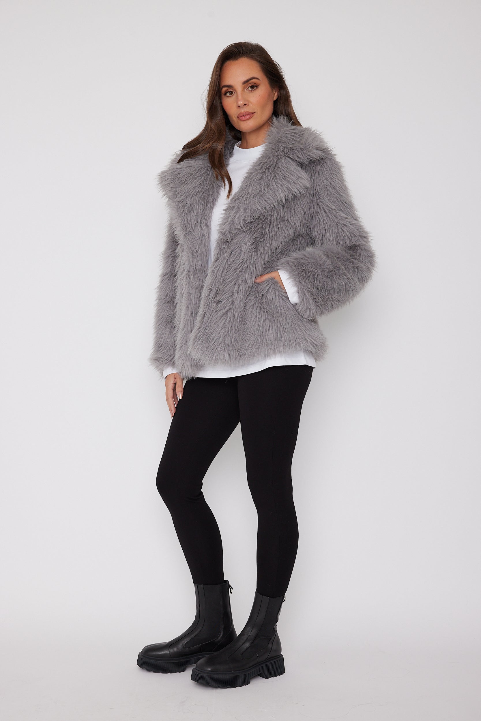 JUJU Faux Jacket Grey