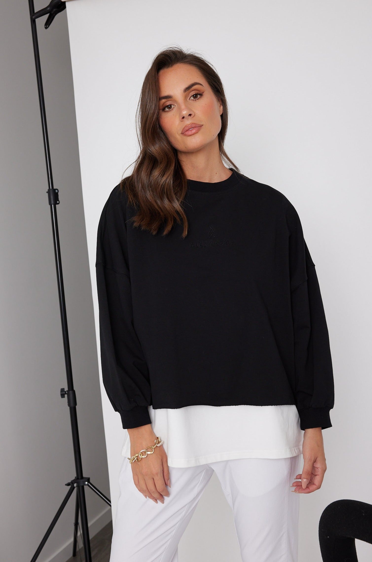 EDEN Long Sleeve Top Black