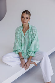 DANILL Blouse Chequer Green