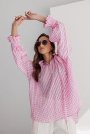 DANILL Blouse Chequer Pink