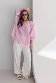 DANILL Blouse Chequer Pink