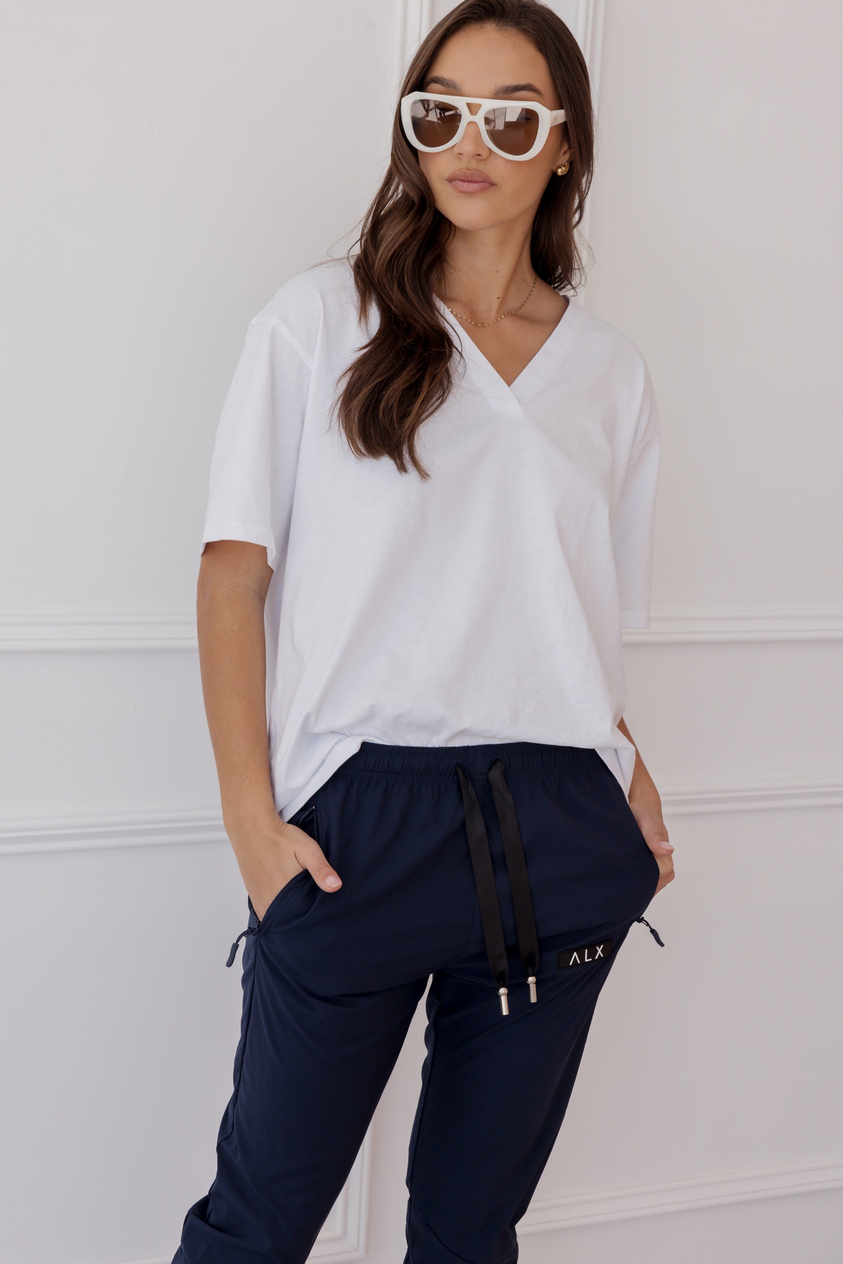 NIX V-Neck T-Shirt White