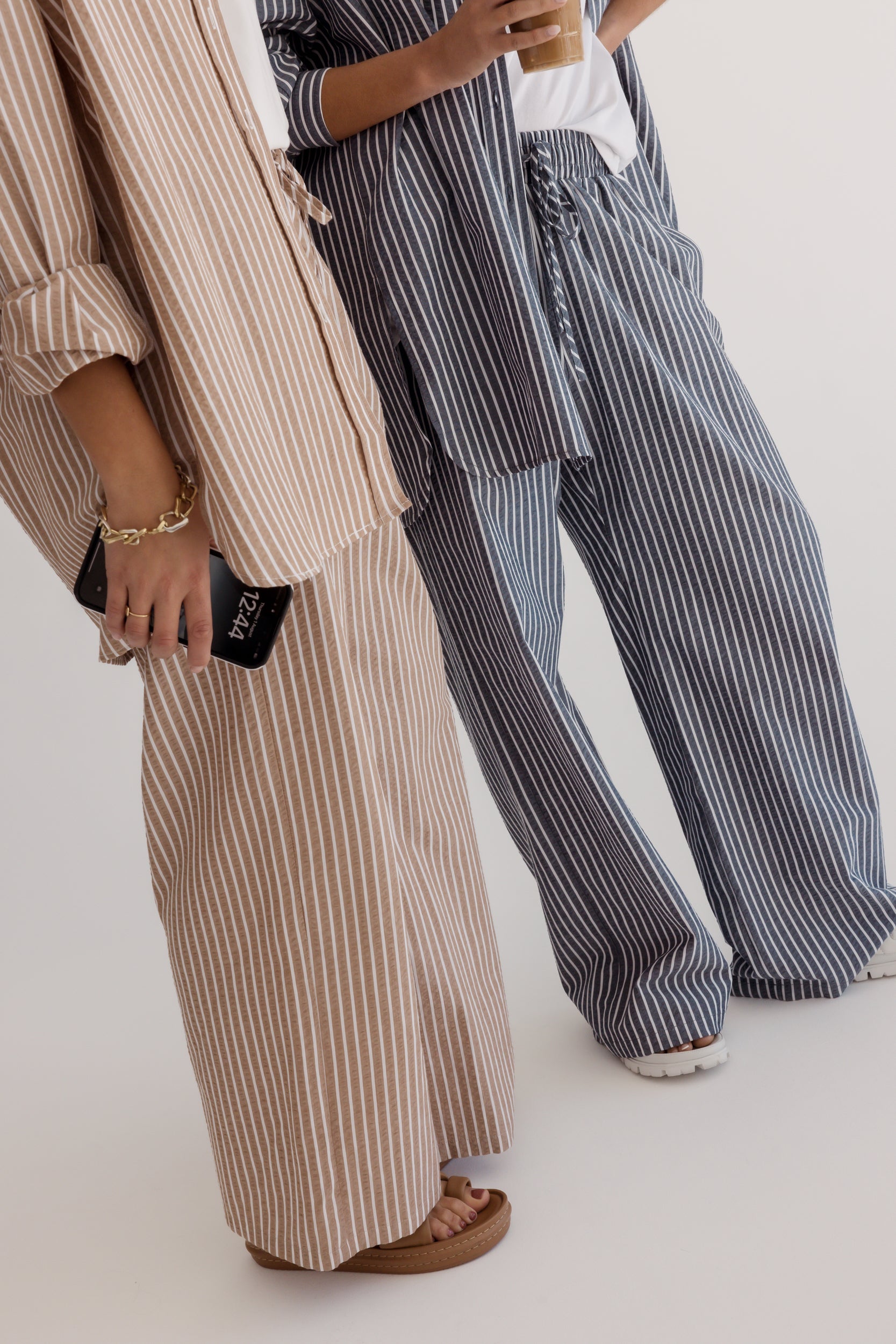 SPLINTA Pants Beige Stripe