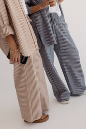 SPLINTA Pants Beige Stripe