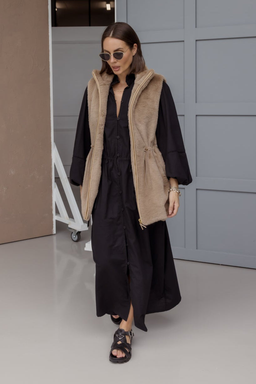 DUKE Faux Vest Hazelnut