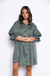 BERKEN Dress Dusty Green