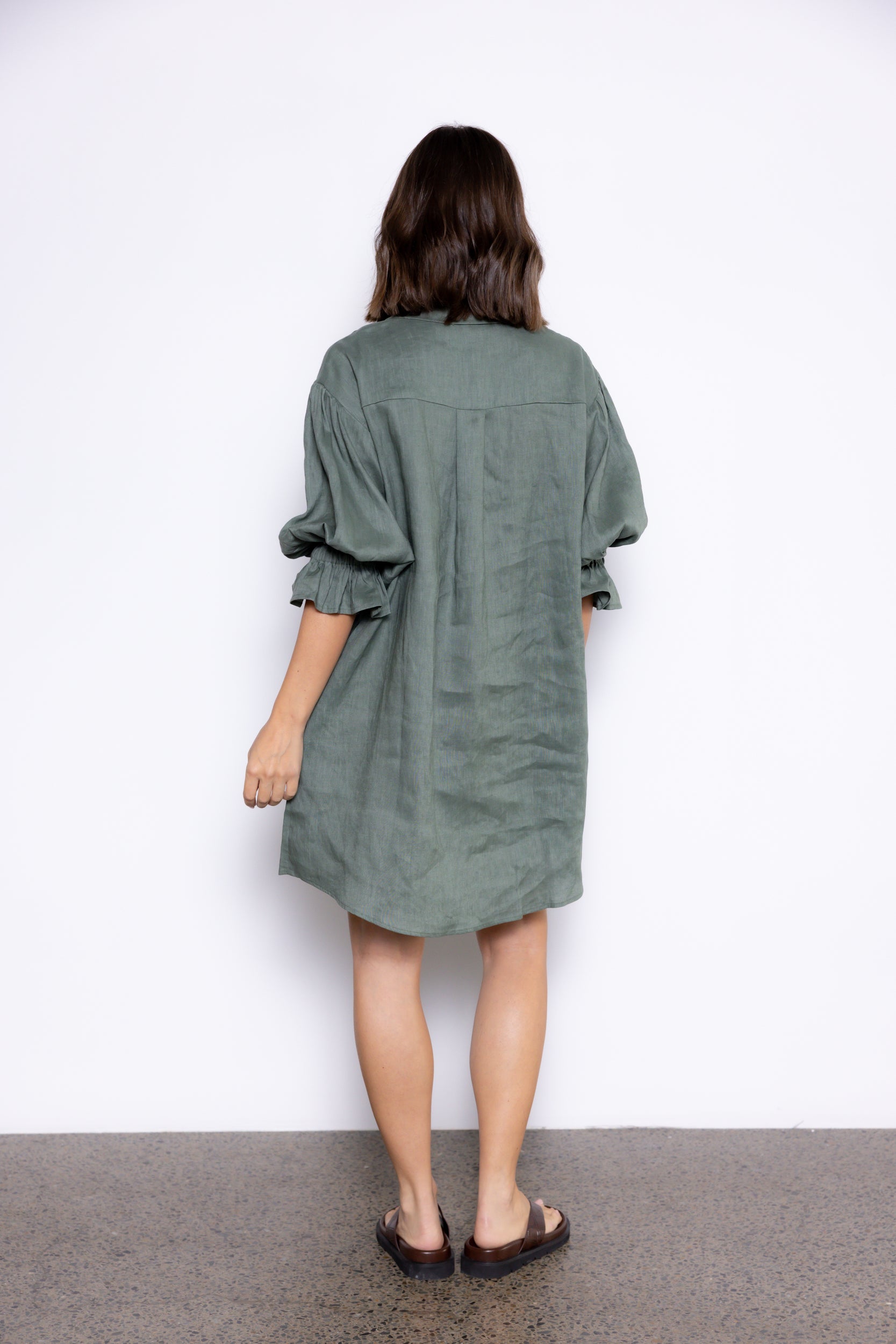 BERKEN Dress Dusty Green