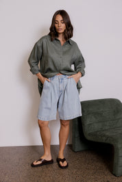 HARVEY Shorts Light Blue Wash Denim