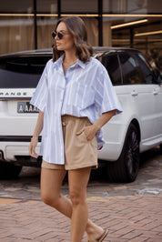 ROGUE Shirt Chambray Blue Stripe