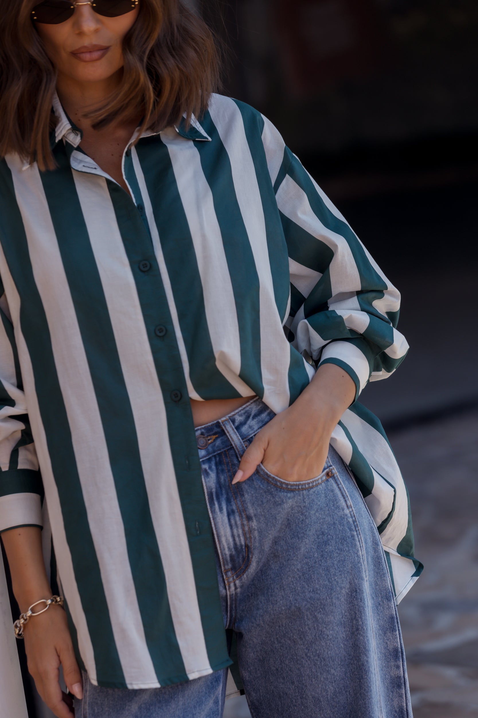 PLUTO Shirt Green Stripe