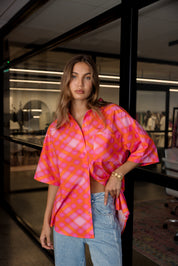 ROGUE Shirt Pink Blur Print