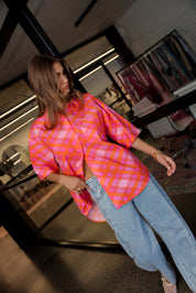 ROGUE Shirt Pink Blur Print