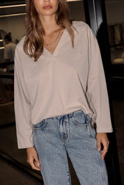 NIX V Long Sleeve Top Stone