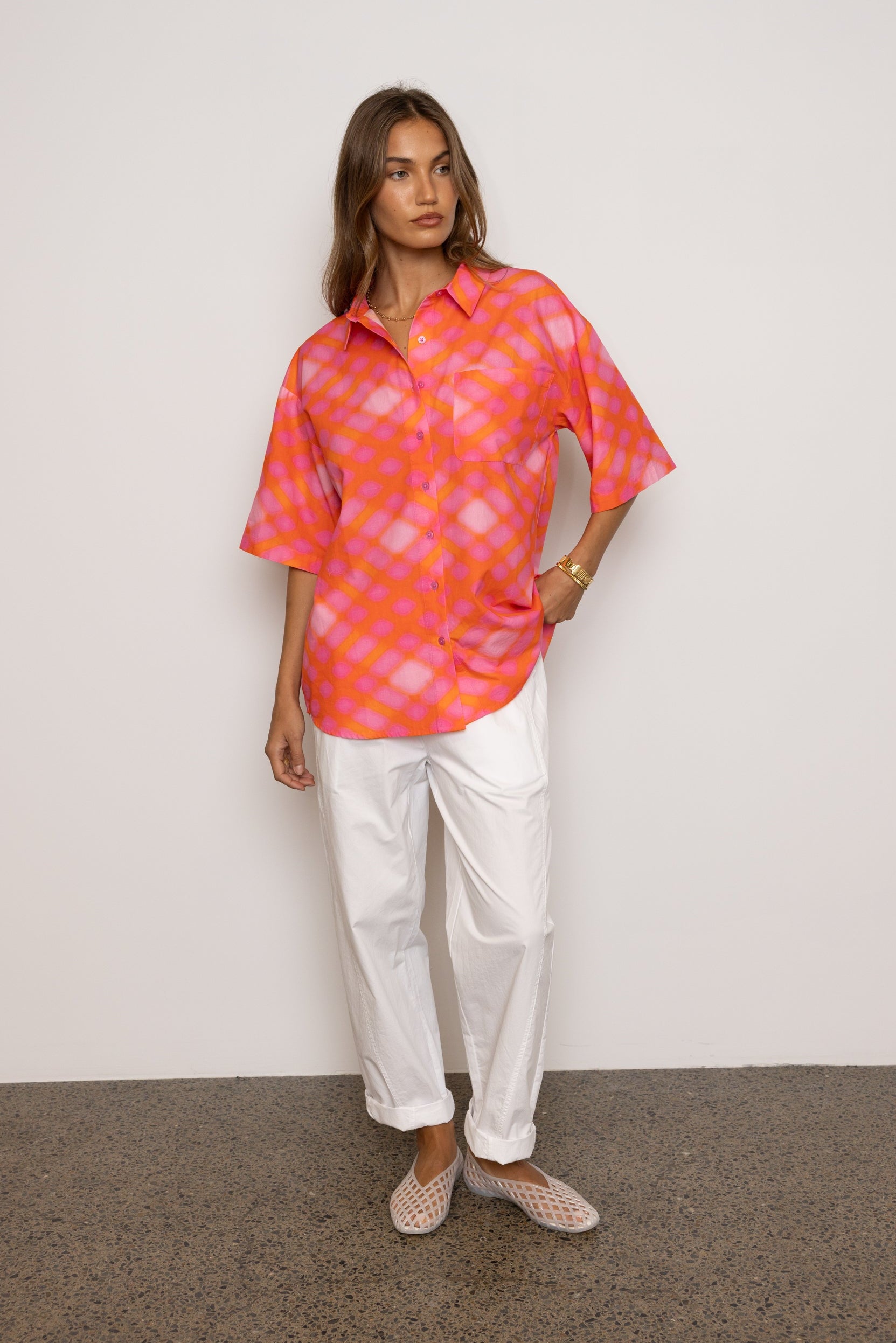 ROGUE Shirt Pink Blur Print