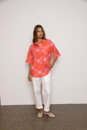 ROGUE Shirt Pink Blur Print