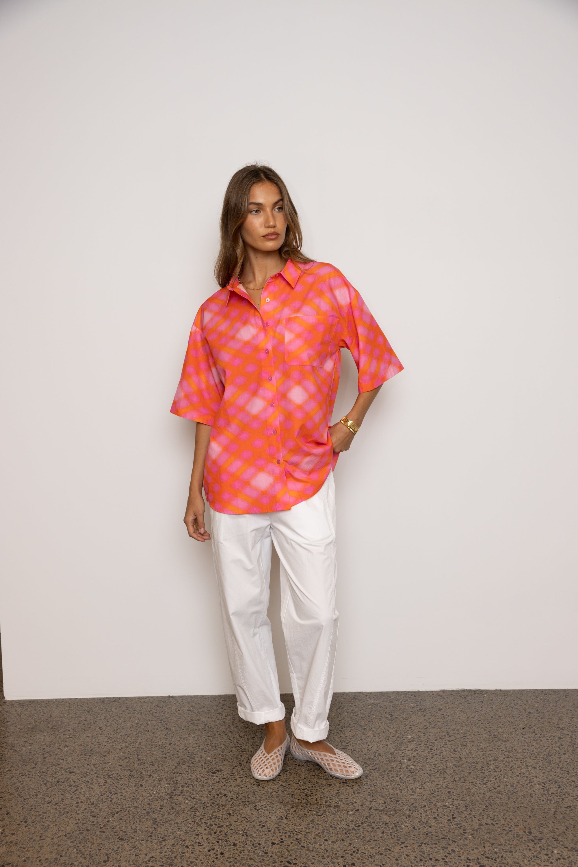 ROGUE Shirt Pink Blur Print