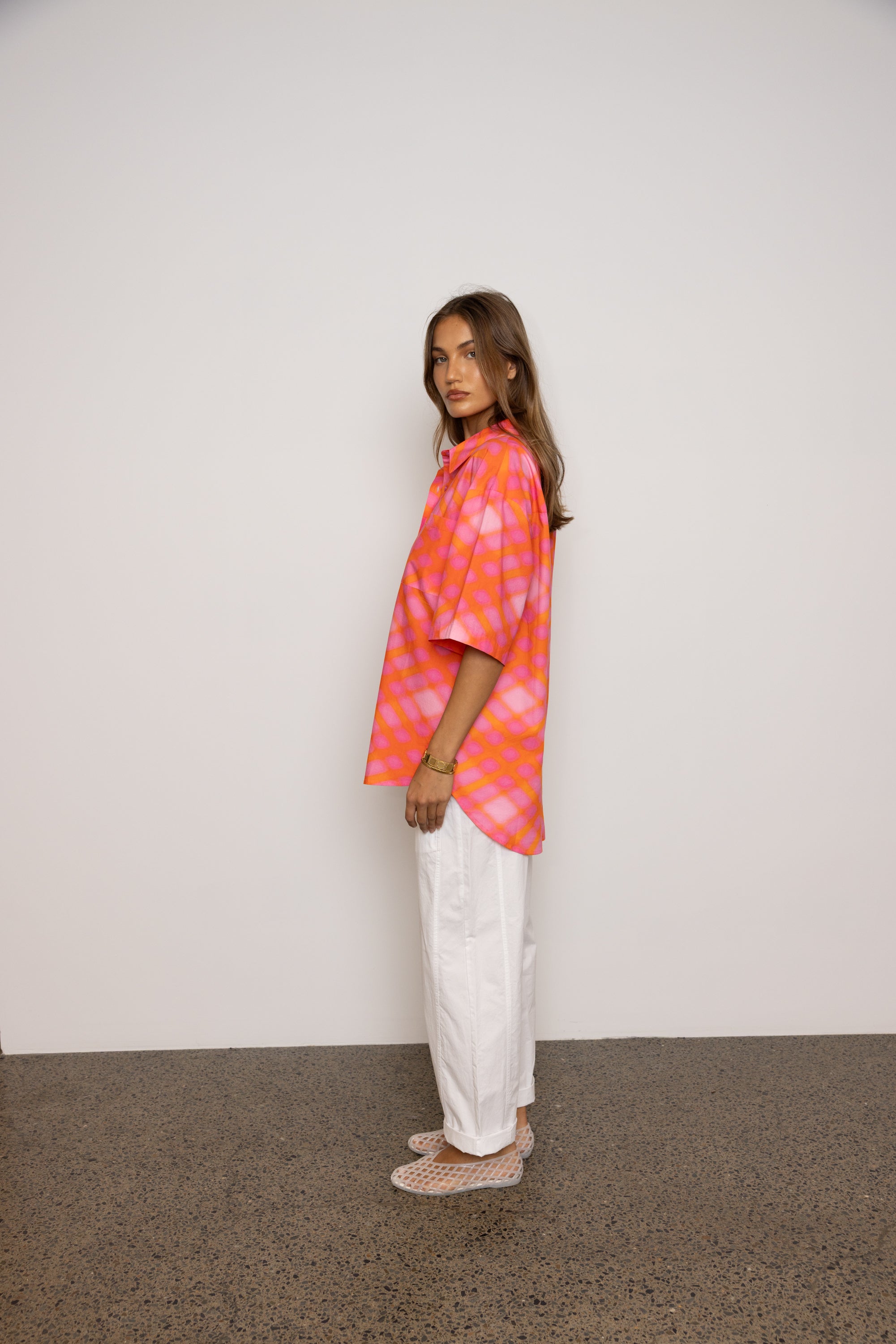 ROGUE Shirt Pink Blur Print