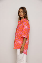 ROGUE Shirt Pink Blur Print