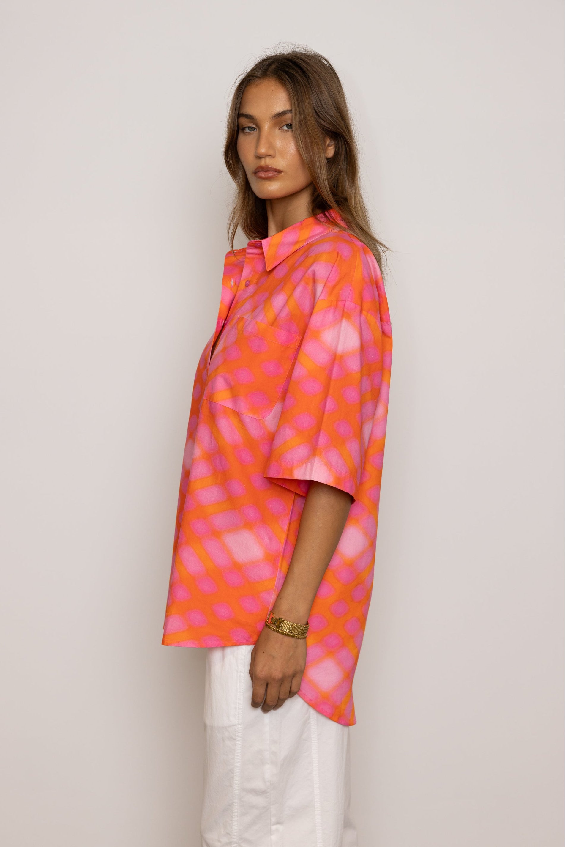 ROGUE Shirt Pink Blur Print