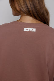 NIX V Long Sleeve Top Mahogany