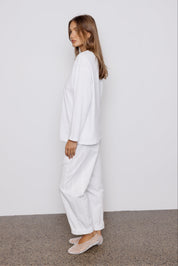 NIX V Long Sleeve Top White