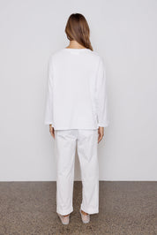 NIX V Long Sleeve Top White
