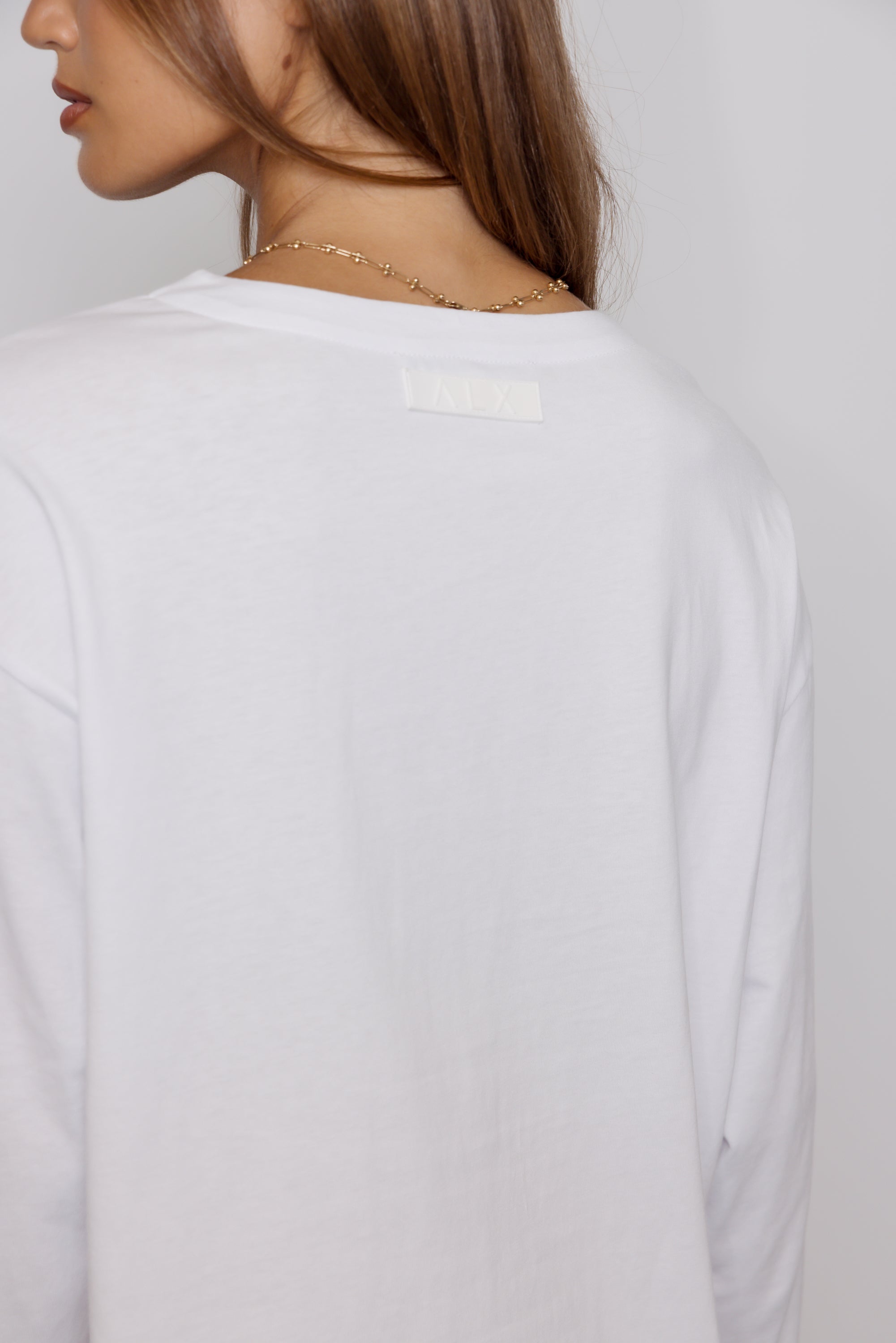 NIX V Long Sleeve Top White