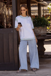 SPRAY T-Shirt White/Sage